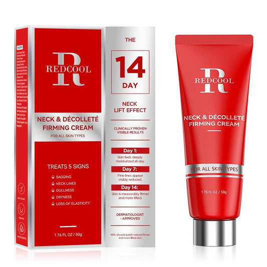 Redcool Retinol Neck Firming Cream – Neck Cream for Firming and Tightening, Skin Tightening Cream for Face, Tighten and Lift Neck Cream with Collagen & Hyaluronic Acid, Anti-Aging Moisturizer 1.76 oz