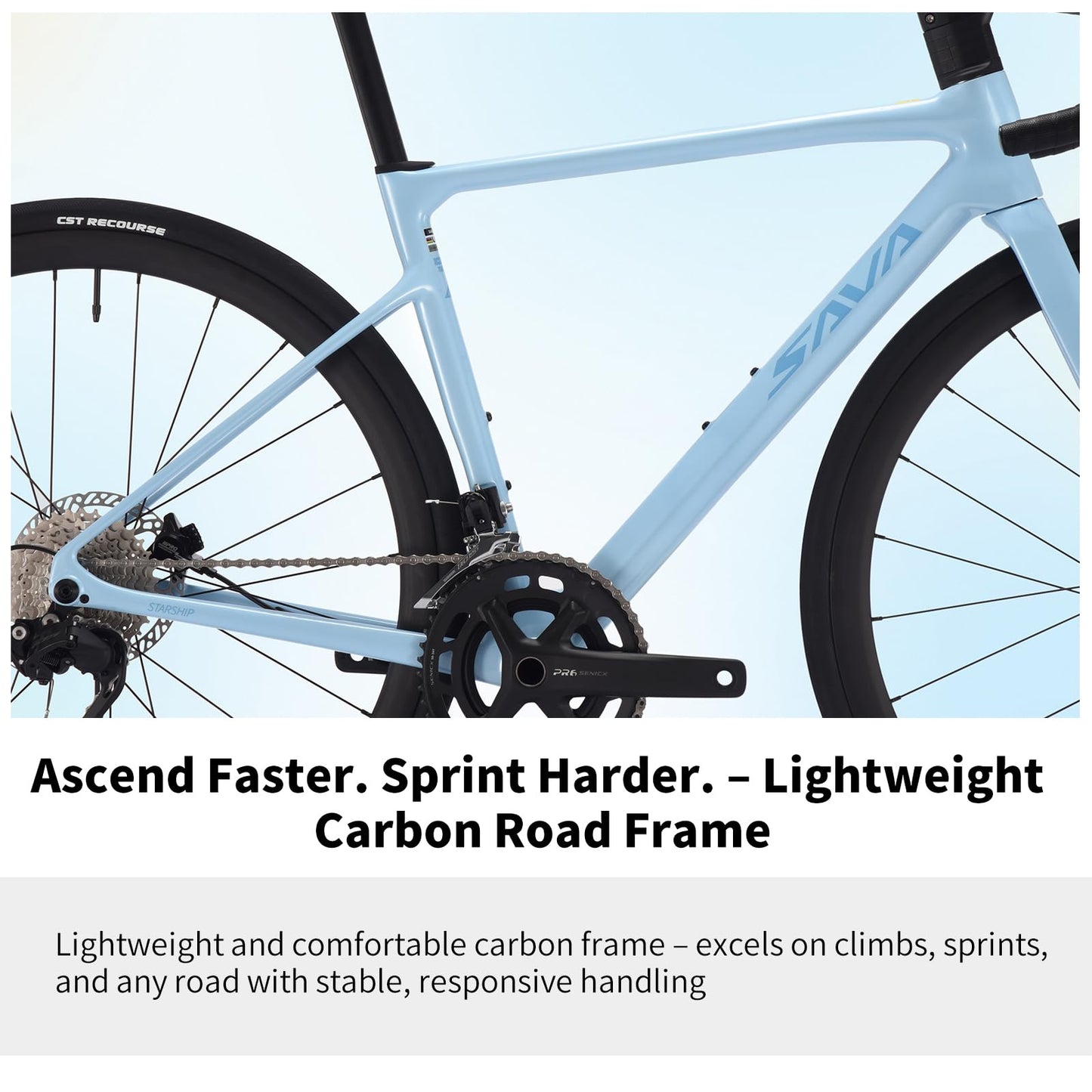 SAVADECK Carbon Fiber Lightweight Road Bike – Full Carbon Frame, Fork, Handlebar & Seatpost, Hydraulic Disc Brake with Shimano 105 R7100 24-Speed Drivetrain – Racing Bicycle for Adults(Gray,52cm)