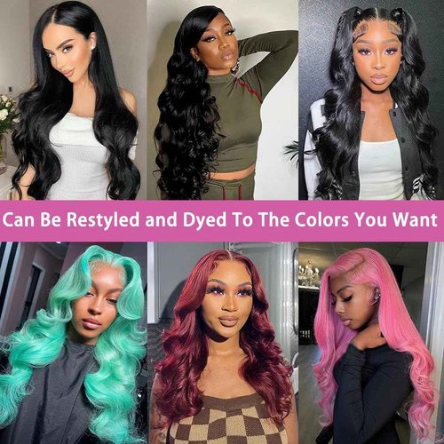 BEEKERKER 13x6 Body Wave Lace Front Wigs Human Hair Pre Plucked 200% Density HD Transparent Lace Frontal Wigs Human Hair With Baby Hair Natural Black 20 Inch