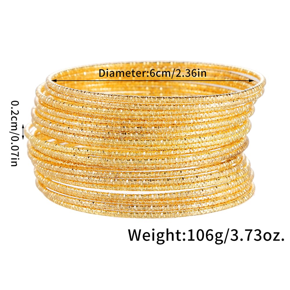 RINTOLER 20Pcs Black Bangles Bracelets Set for Women - Multi Layer Stackable Textured Thin Bracelets Indian Bangles Boho Jewelry Set (A-20PC-GunBlack)