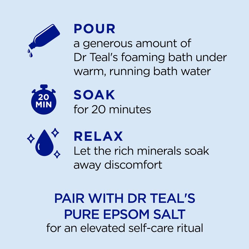 Dr Teal's Foaming Bath, 34 fl oz (Pack of 2)