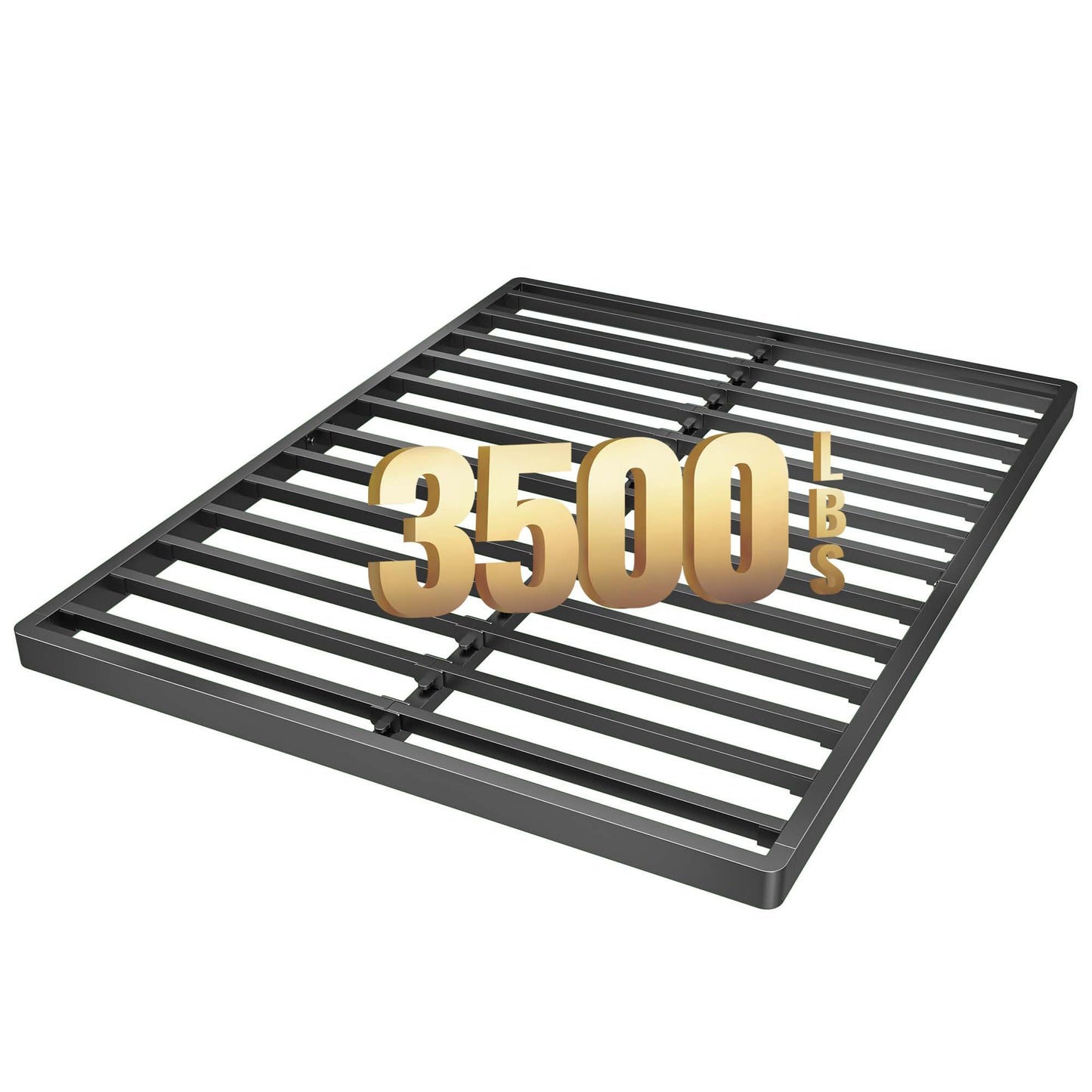 ROIL 2 Inch Queen Metal Box Spring Low Profile, Bunkie Board Bed Slat Replacement with Round Corners, 3500 lbs Capacity Heavy Duty Steel Slats, Easy Assembly, Noise Free