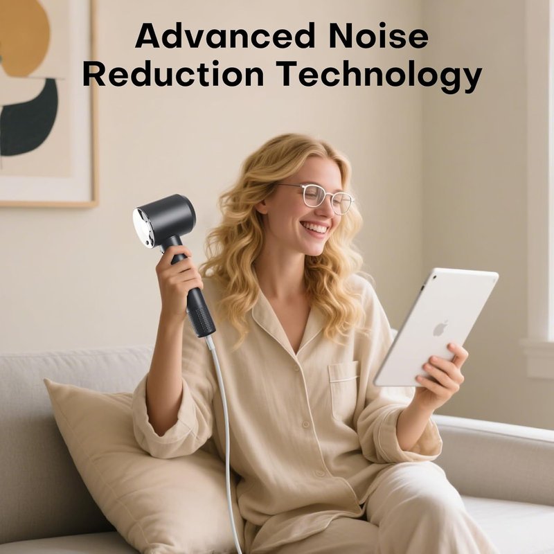 High-Speed Ionic Hair Dryer - 110,000RPM Brushless Motor for 5X Faster Drying | Lightweight & Quiet Design