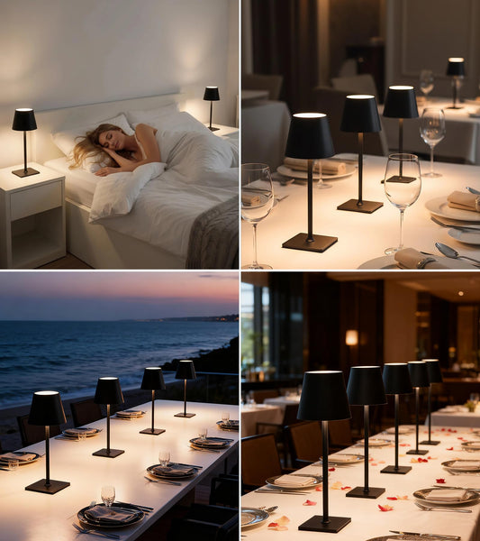 AIHYING 2026 Upgraded 2 Pack Cordless Rechargeable LED Table Lamp with Dimmer 5000mAh Battery Operated Portable Night Light Mother's Day Idea for Mom,Patio Balcony,Outdoor Bedroom