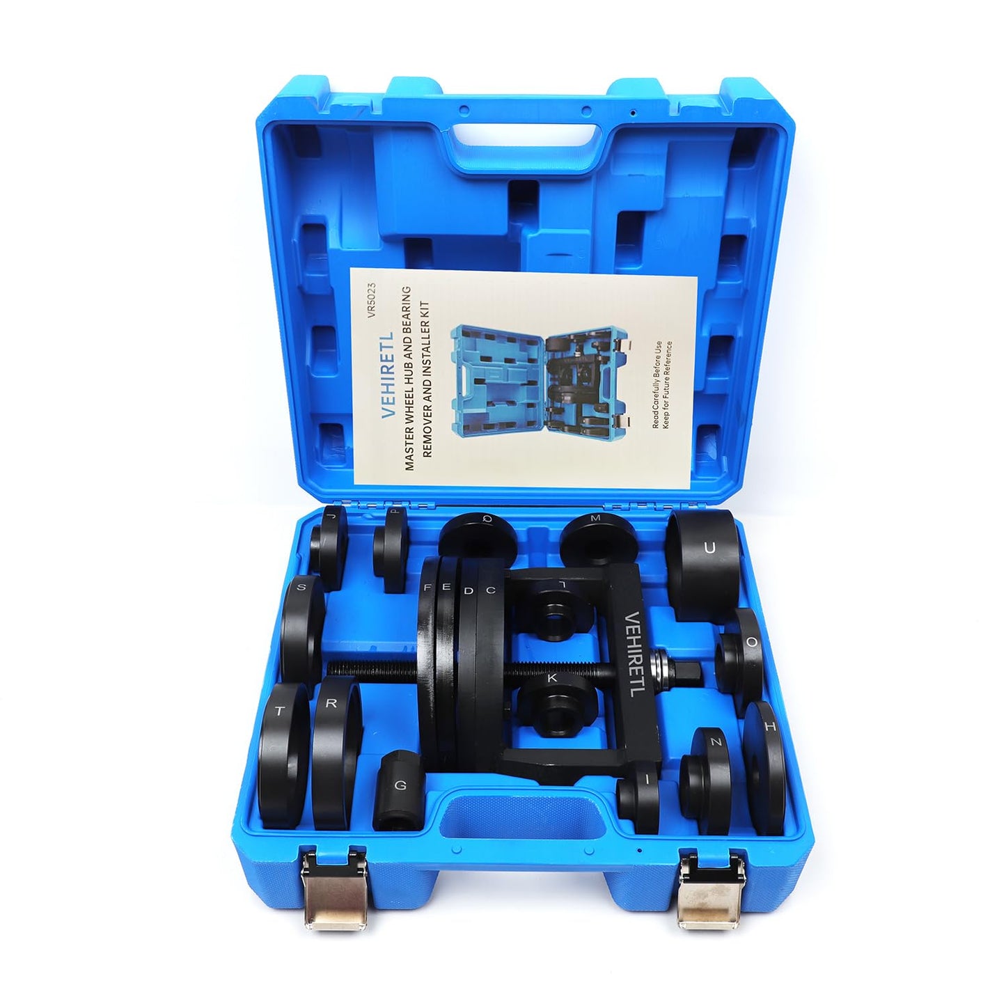 VEHIRETL Master Wheel Bearing and Hub Removal and Installation Tool Kit Wheel Bearing Puller Remover and Installer Tool Set Fits Most Front, Rear and All Wheel Drive Vehicles