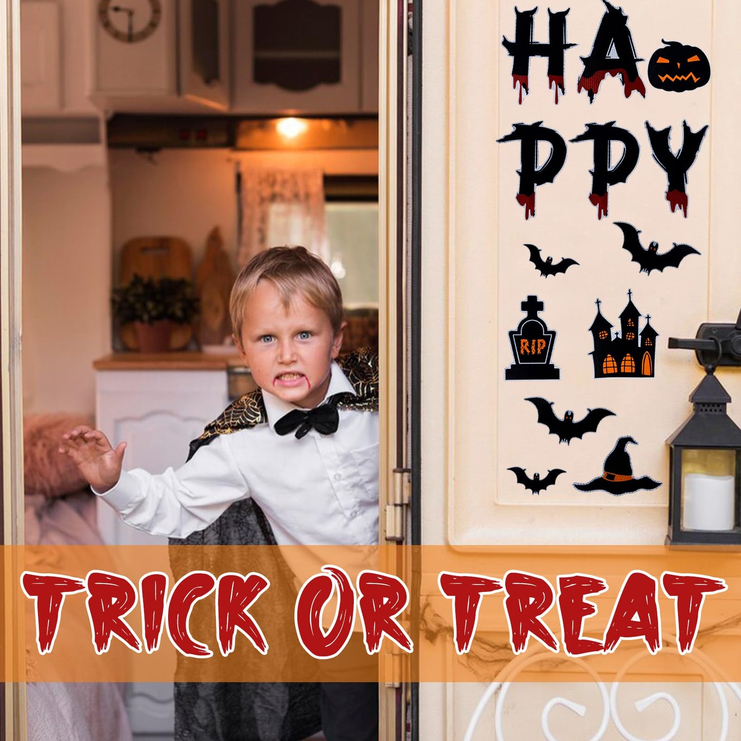 Halloween Decorations Garage Door Magnets, 30pcs Magnetic Happy Halloween Garage Decorations, Outdoor Halloween Decoration Magnetic Decals for Fridge Mailbox, Large Halloween Car Stickers