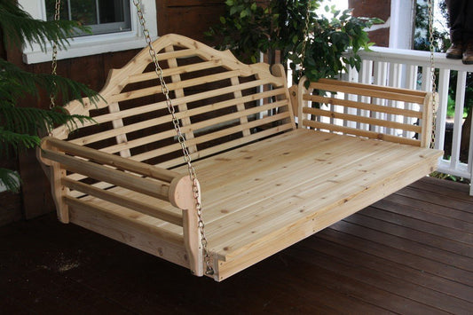 A & L Furniture Marlboro Swing Bed, Unfinished