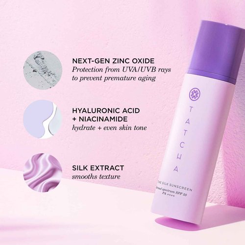 The Silk Sunscreen | Broad Spectrum SPF 50 PA++++, Weightless, Hydrating Mineral Sunscreen, New & Improved Packaging, 50 ml