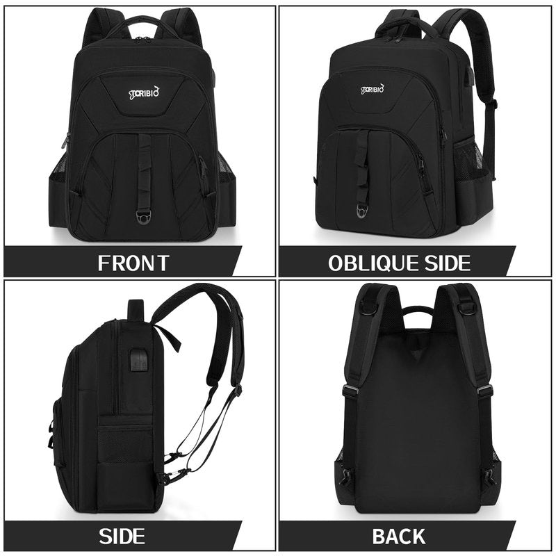 TORIBIO Barber Supplies Bag Backpack for Clippers and Supplies,Portable Barber Clipper Bags for Men,Large Hairstylist Travel Bag for Barber Tools