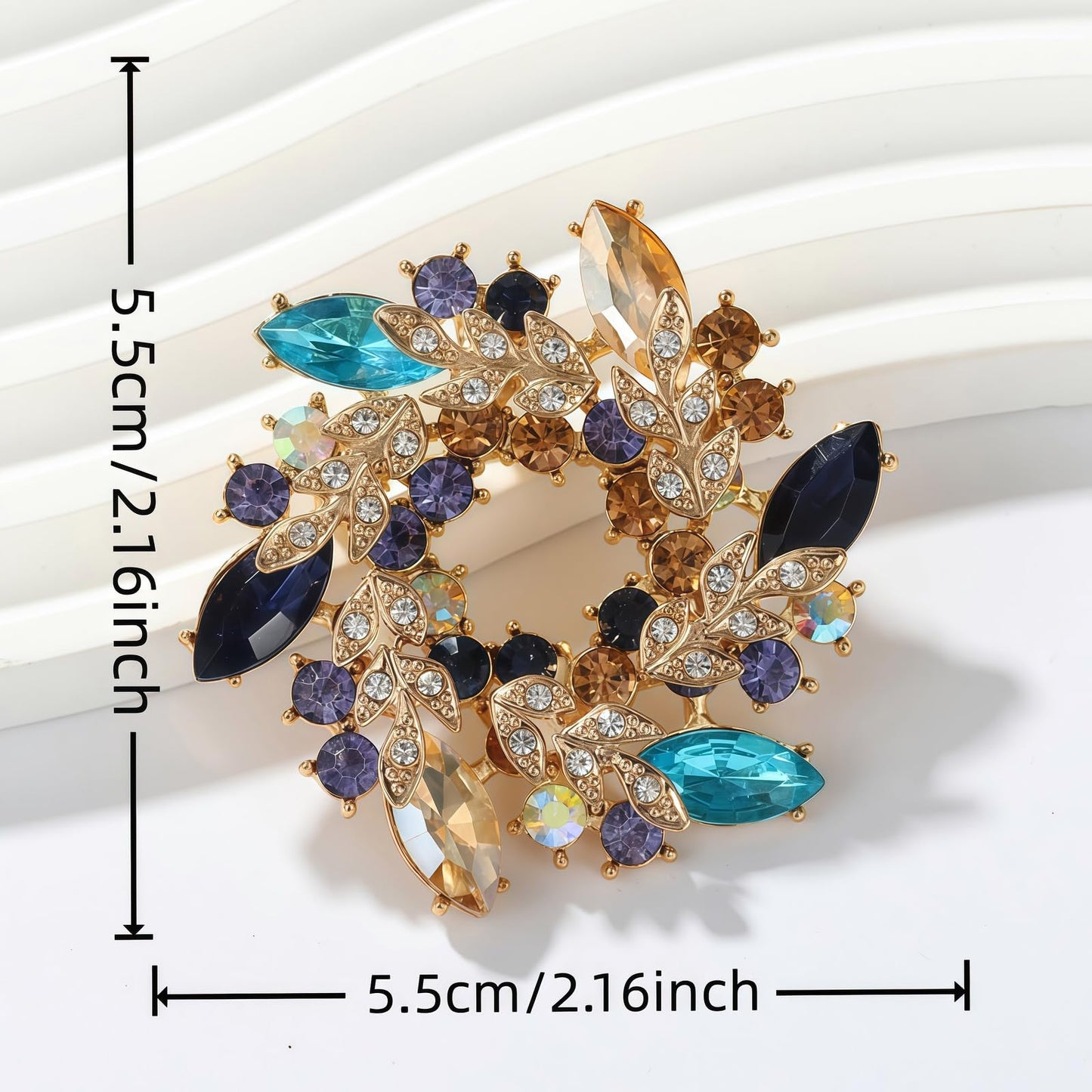 Yaximhozz 2pcs Rhinestone Brooch Pin for Women Dress Elegant Stylish Crystal Brooches Fashion Accessories Pins Lapel Boutonniere Ideas Wedding Christmas Birthday Jewelry Easter Gift (15 Bee/Colorful)
