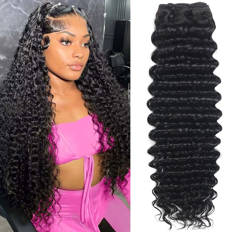 Deep Wave Bundles - 18 Inch Indian Human Hair Weave | 100% Unprocessed Raw Quality