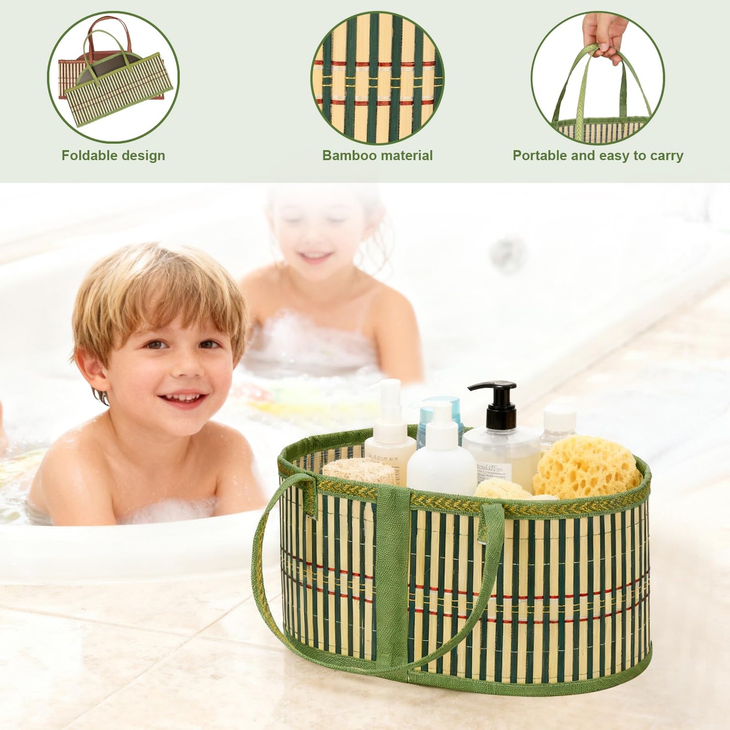 Gift Baskets Empty Hamper Basket Gift Box DIY Gift Hamper Set with 2 Bags,2 Bows ,2 Greeting Card and Raffia for Birthday Present,Easter, Christmas , Graduation, Wedding, Thanksgiving Gift Kit-2 Green