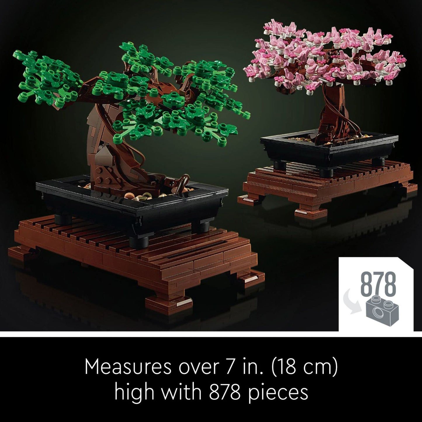 LEGO Botanicals Bonsai Tree Building Set - Artificial Bonsai Tree Plants for Home Decor, Adults Ages 18+ - Faux, Fake Plants for Table, Desk, Office - Birthday Gift for Men & Women - 10281