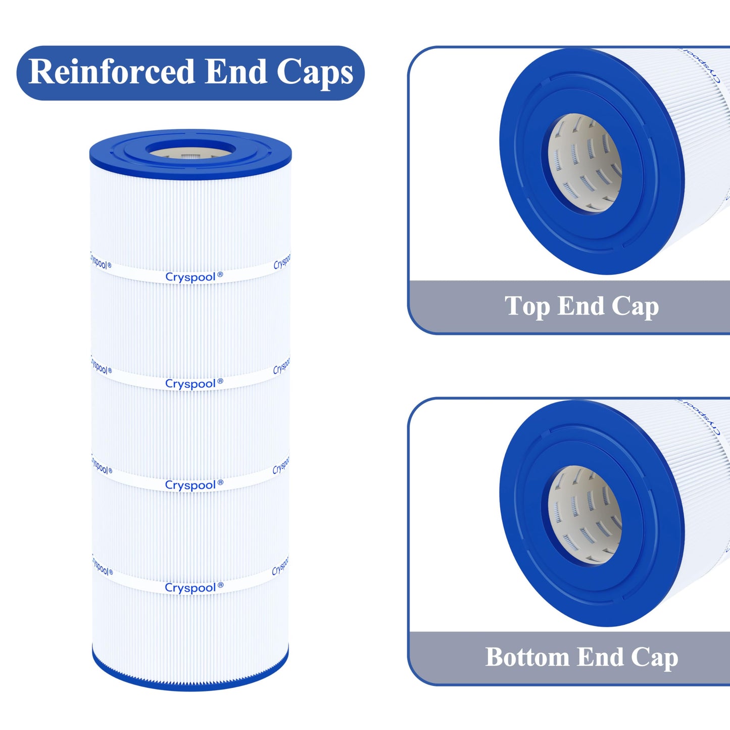Cryspool® 08050 Filter Compatible with Hayward CCX1500RE(CC 1500 E), X-Stream 150, PXST150, 817-0150n, C-8316, FC-1286, 150 Sq. Ft Pool Filter Cartridge, 1 Pack