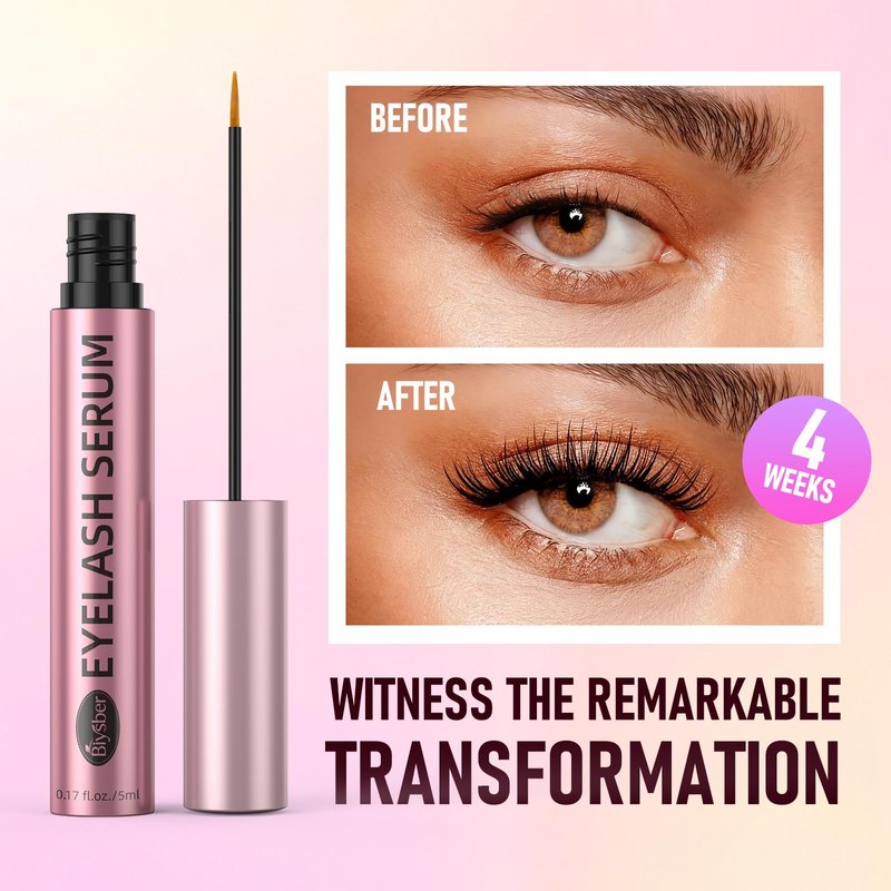 Lash Serum for Eyelash Growth – Advanced Lash & Brow Enhancer for Longer, Fuller-Looking Lashes, Nourishes and Strengthens for Visible Results, Gentle Formula for Sensitive Eyes