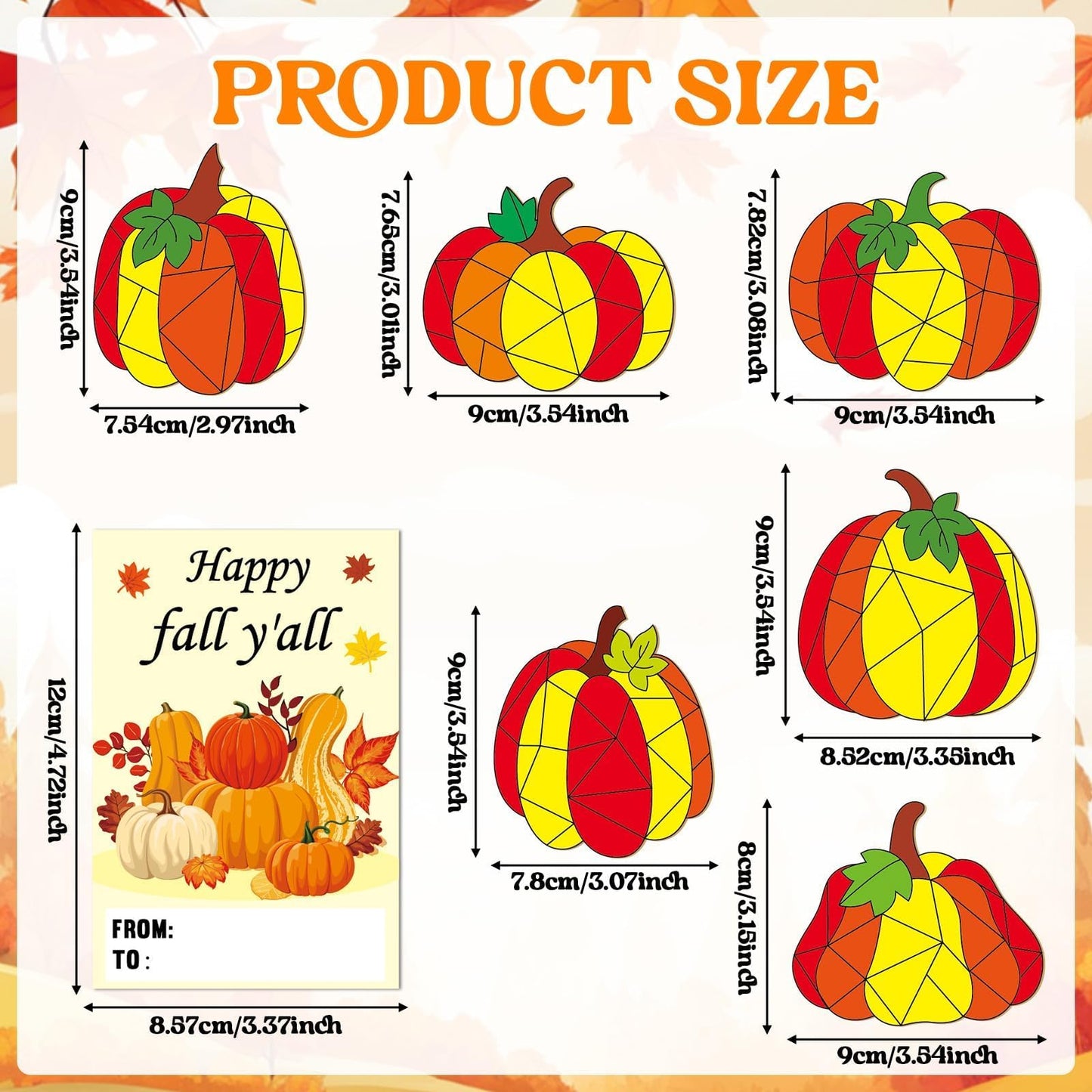 24 Sets Thanksgiving Fall Pumpkin Party Favors Pumpkin Wooden Painting Craft Kits Autumn Party Decors Thank You for Coming Gifts for Kids Happy Fall Y’all Cards - Birthday Crafts Bulk Harvest Supplies