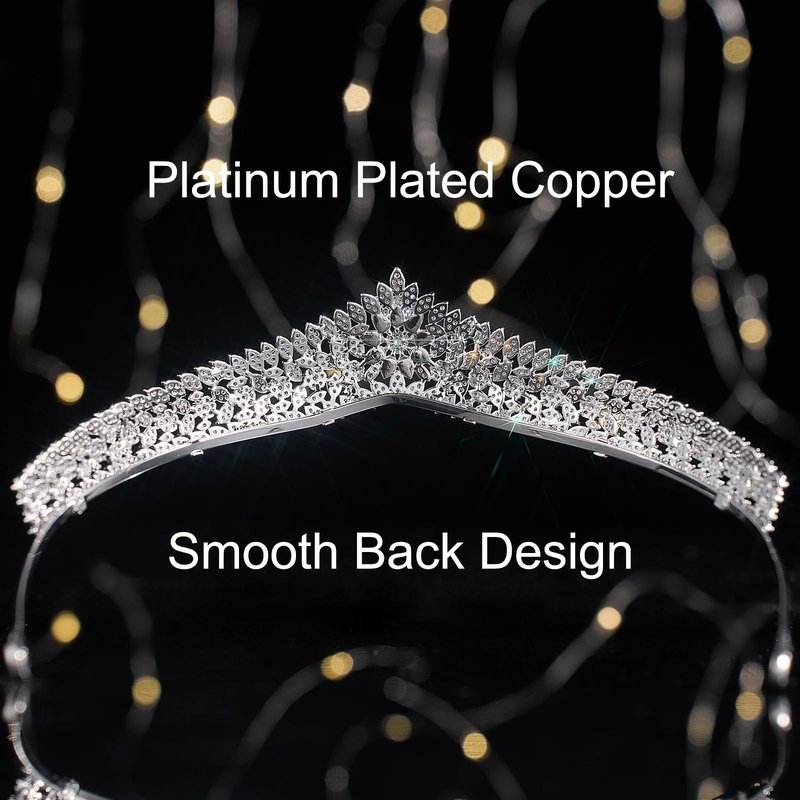 Cubic Zirconia Wedding Tiaras for Bride Small Sweet 16 Birthday Prom Queen Crown Pageant Headpieces Coronas Para 15 Anos Quinceaneras 2026 Silver Bridal Hair Accessories
