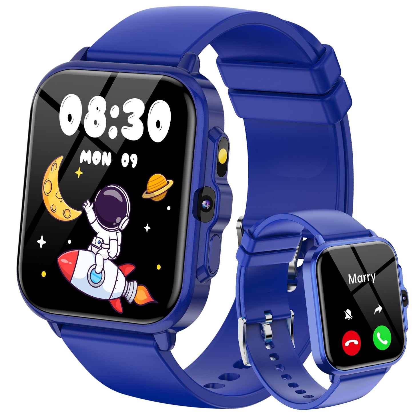 Kids Watch, 1.85" Fitness Tracker Pedometer, Heart Rate, Sleep Monitor, NO APP/Phone, Alarm Clock, Smartwatches with Video Music, IP68 Waterproof, Puzzle Games, Gift for Boy Girl, Smart Watch for Kid