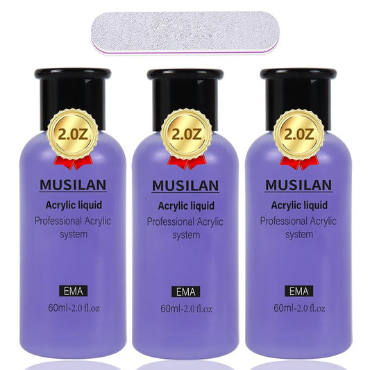 Monomer Acrylic Nail Liquid 6oz for Acrylic Powder - Professional 180ml Monomer Acrylic Nail Liquid Acrylic Powder,Acrylic Nail Extension 3D Nail Art - MMA Free,Quick Dry Time Acrylic Nail Liquid