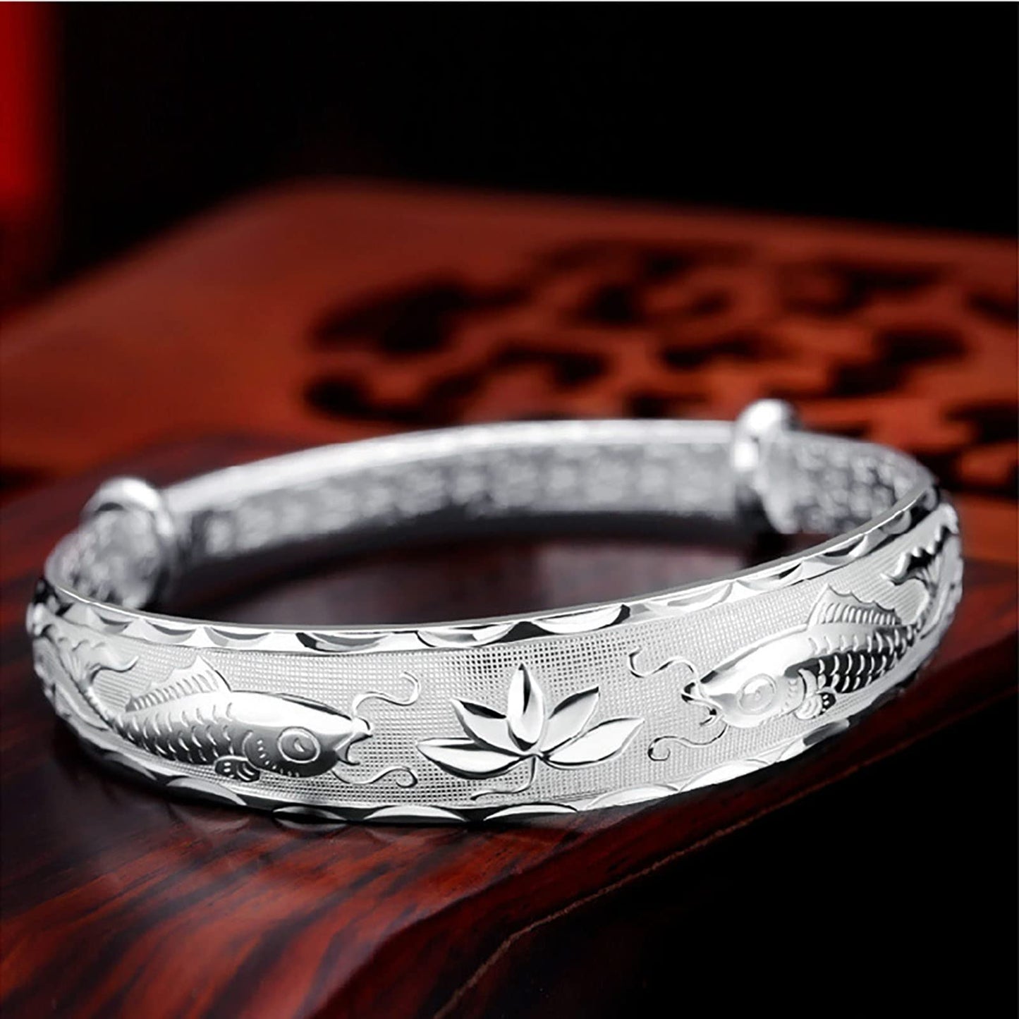 925 Sterling Silver Bracelet Plated Cuff Bangle Bracelet Fashionable Multi-layer Cross Wire Bangle Bracelet Open Adjustable Wide Cuff Bracelet for Teen Girls Fashion Jewelry (silver J)