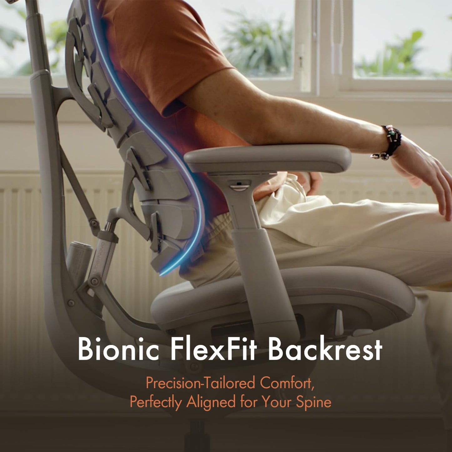 LiberNovo Dynamic Ergonomic Desk Chair + Footrest + Extra Rechargeable Power Pack Bundle - Comfy Home Office Chair with Adaptive Lumbar Support, 160° Recline & Built-in Spine Stretch, Green+48cm