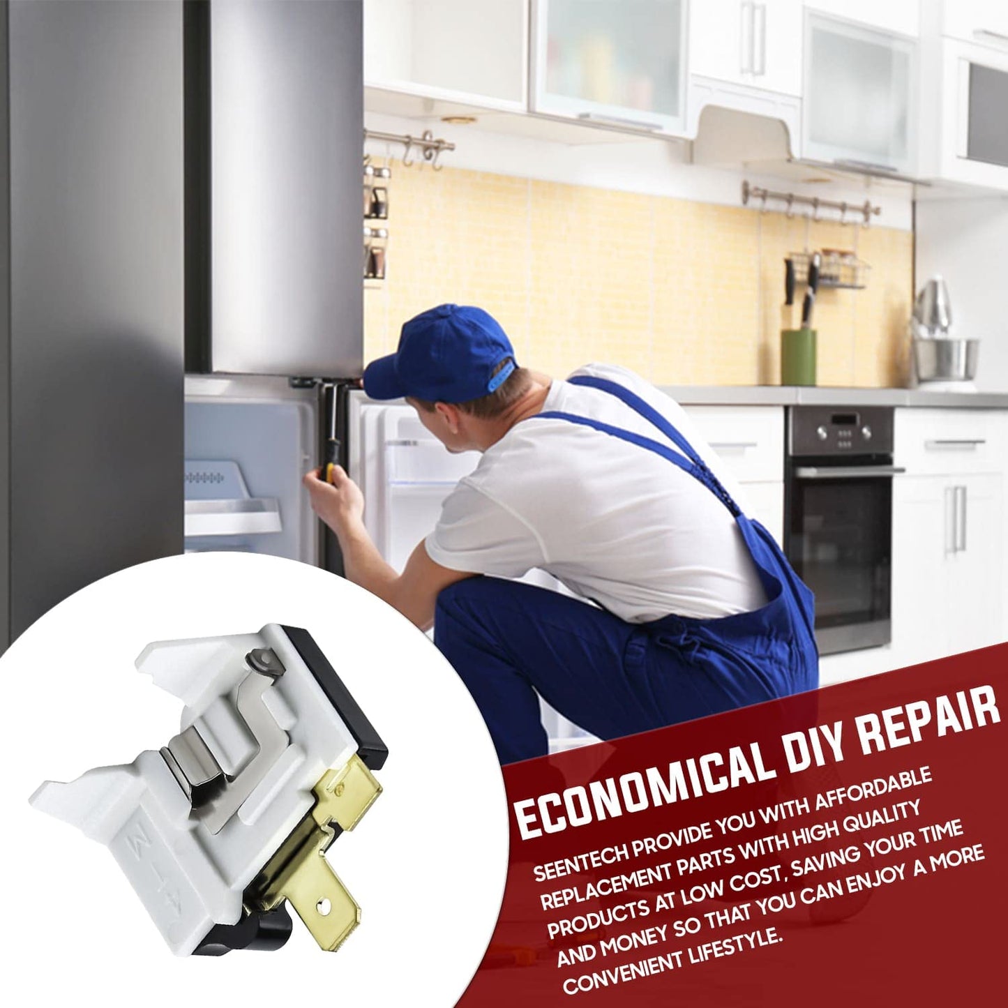 Seentech 6750C-0005P Refrigerator Overload Protector - Compatible with LG – Replaces: AP4439459 1357963 AH3529540 EA3529540 6750C-0004R PS3529540
