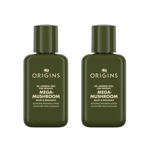 Origins Mega-Mushroom Soothing Treatment Lotion | Great for Sensitive Skin | With Reishi Mushroom, 3.4 Fl Oz (Pack of 2)