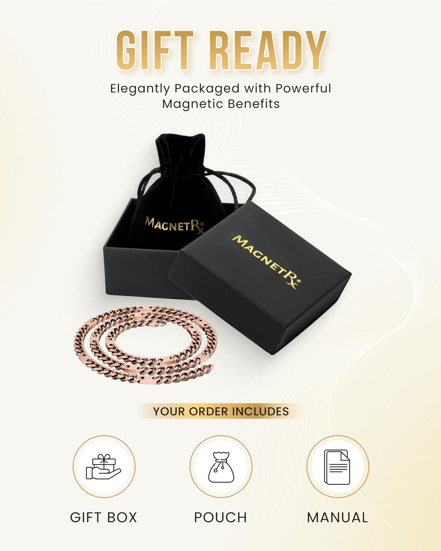 MagnetRX® Copper Magnetic Necklace - Effective Necklace for Men and Women - 99.9% Pure Copper Necklaces Chain with Magnets (24.0 Inches)