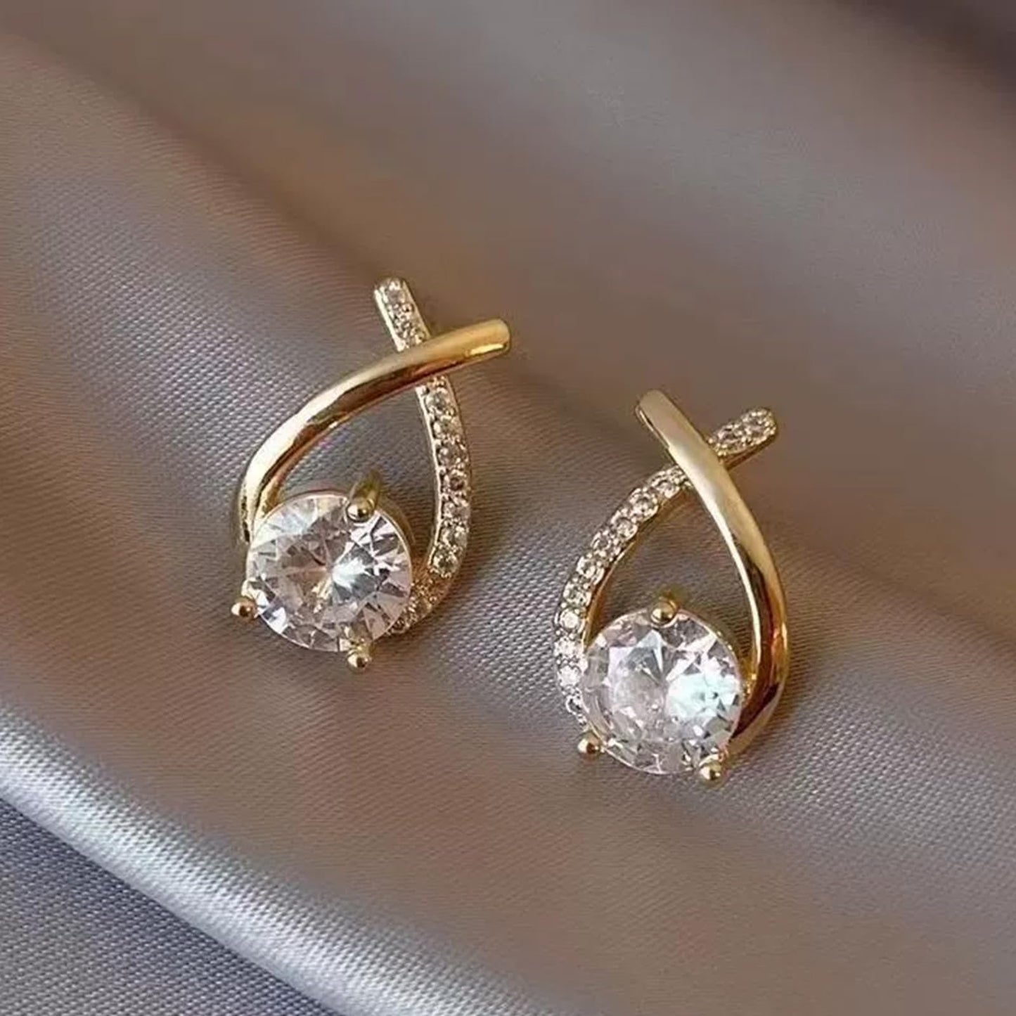 Lymphatic Earrings for Women Silver Zircon Hoop Huggie Earrings Dainty Fashion Jewelry Gifts