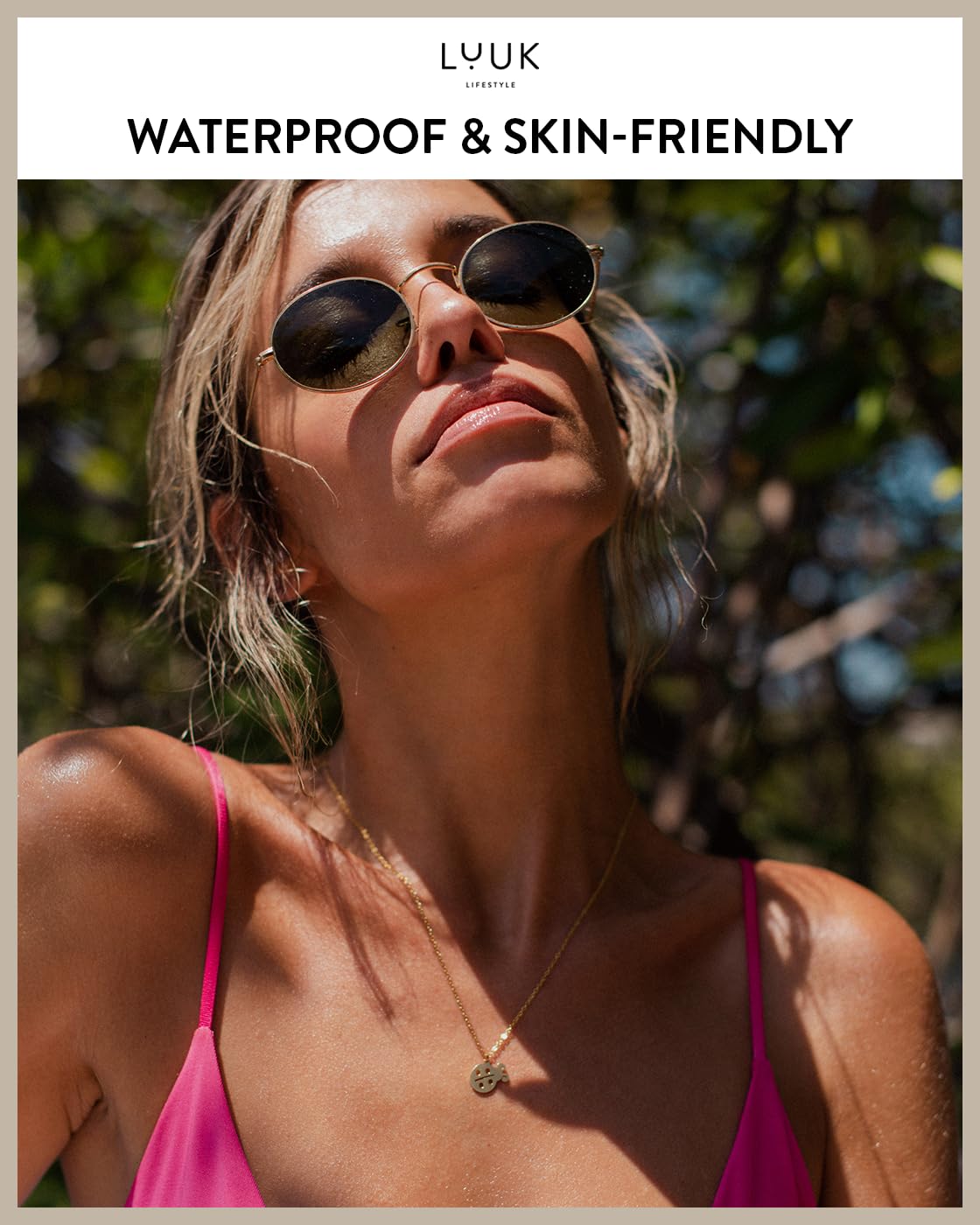 LUUK LIFESTYLE Stainless steel Ladybird pendant necklace, 14K silver plated, Symbol of Goodluck, 19in adjustable sturdy chain, Holiday gift for her, dainty trendy aesthetic(HAPPINESS Gift Card)