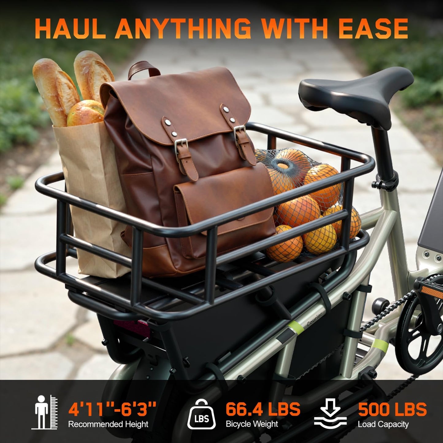 SISIGAD Family Electric Bike with Child Seat,1500W Peak Motor Ebike with 48V/15A Removable Battery,28 mph,80 Mile, 20" Fat Tire E Bike, Electric Cargo Bike Suitable for Commuting and Shopping (Sage)