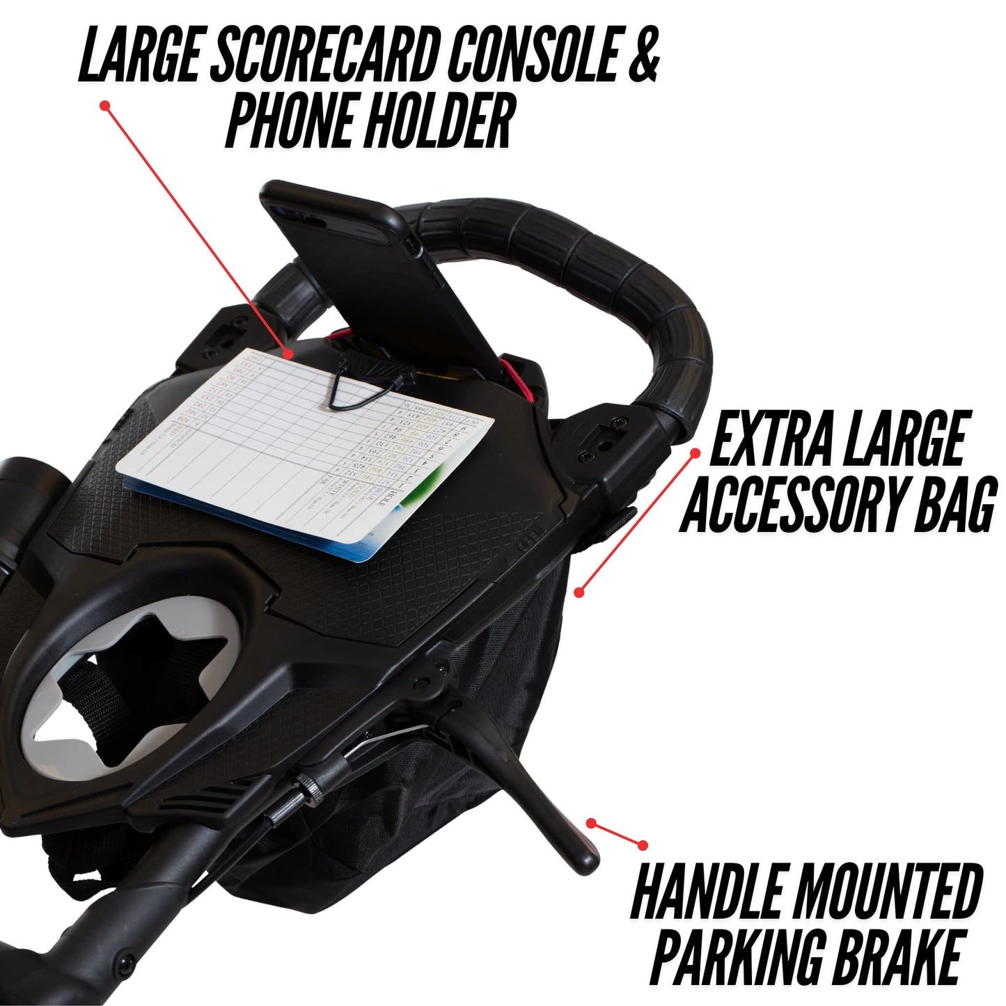 Bag Boy Nitron Golf Push Cart, Sand/Black