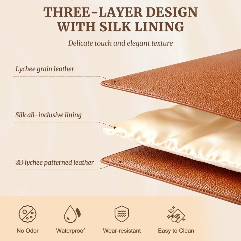 MaqSacion Makeup Bag Vanity Case for Women Leather Cosmetic Bag Makeup Organizer Case Portable Travel Toiletry Bag With Removable Compartments and Handle - Brown