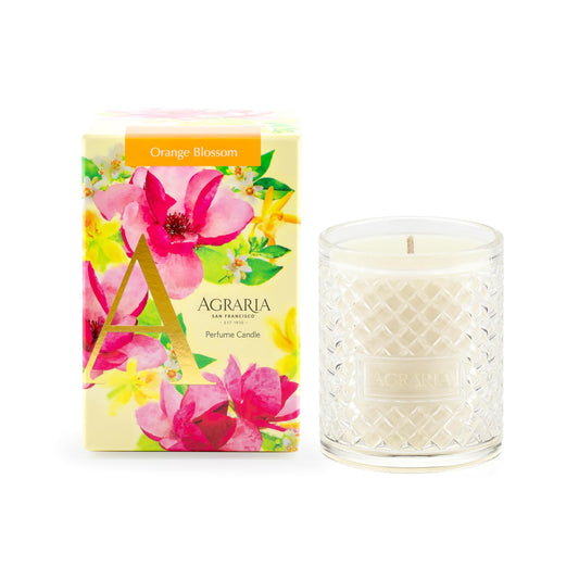 Agraria Orange Blossom Candle, 7 Oz, 40-50 Hours Flicker Time, Fresh Alluring Scented Candle Decor, Fresh Citrus Luxury Candles for Home