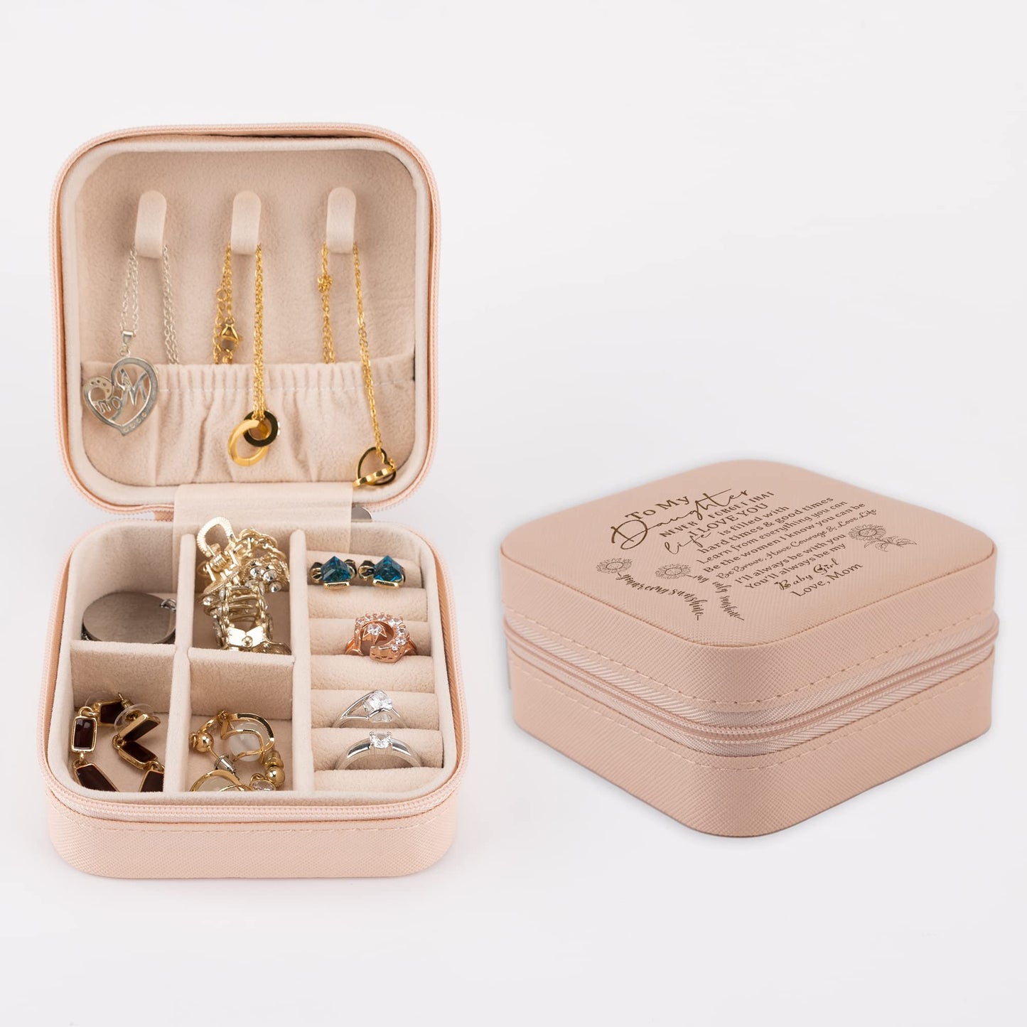 Gtizry Daughter Gift from Mom, to My Daughter Jewelry Box Organizer, Gift for Daughter Birthday, Teen Girls Gift Ideas for Birthday Graduation Christmas Wedding, Daughter Bridal Shower Gift