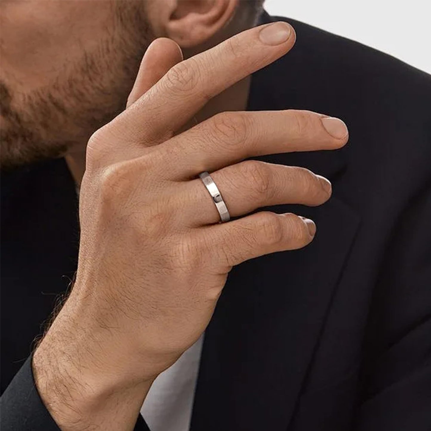 STARCHENIE Solid 925 Sterling Silver 4mm Wedding Band Ring, Comfort Fit High Polish, for Men and Women (Size 6)