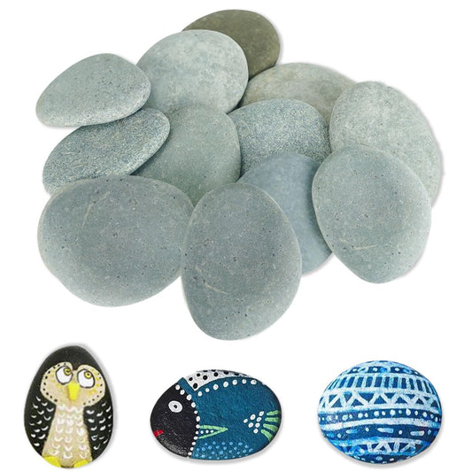 12Pcs River Rocks for Painting 2-3 Inch Smooth River Stones to Paint, Natural Craft Stones Large Smooth Rocks for Crafts, Arts, Decoration, Bulk Painting Rocks