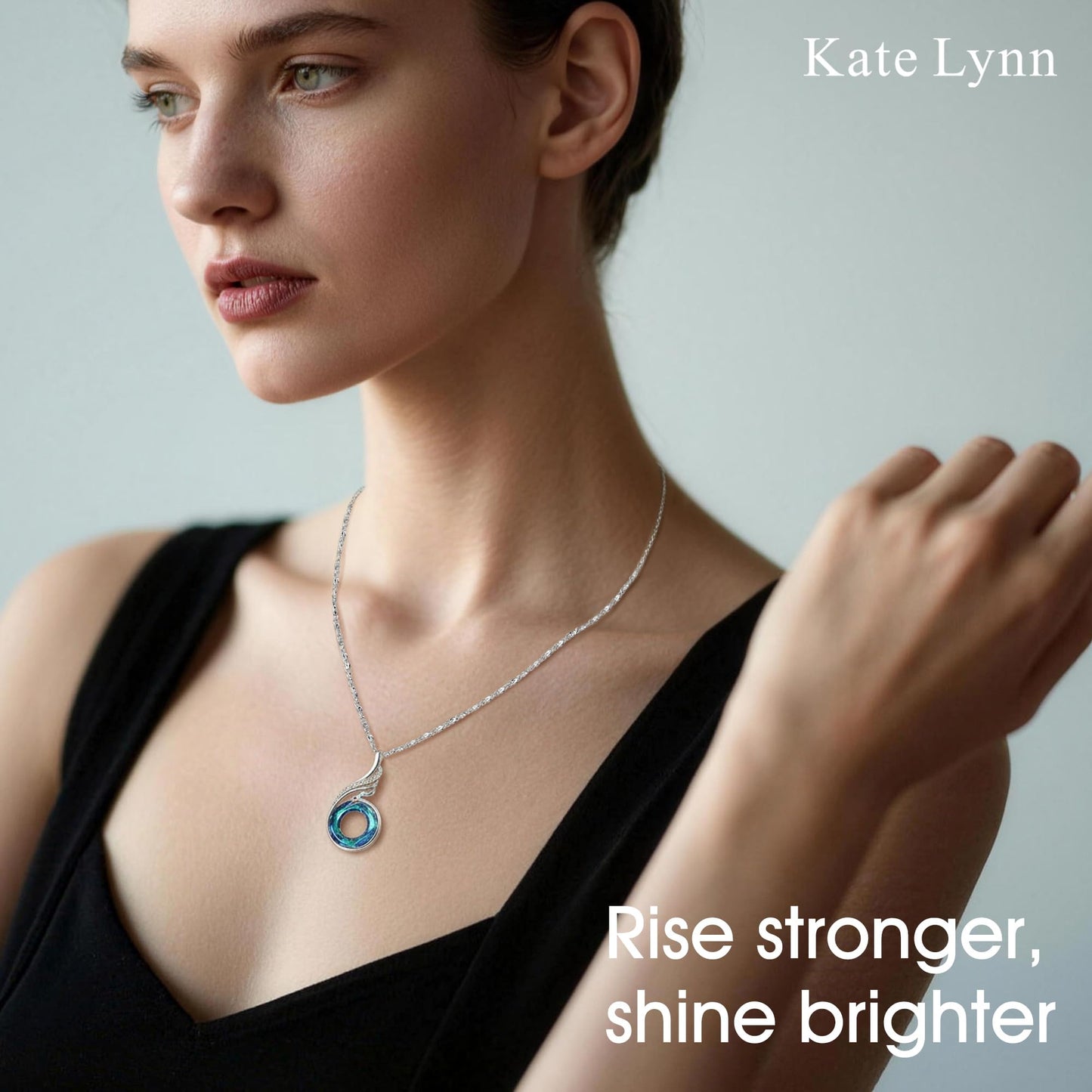 Kate Lynn Phoenix Necklaces for Women Crystal Pendant Necklace Jewelry Birthday Gifts for Women Christmas Mothers Day Gifts for Mom Wife Daughter Gift for Girlfriend Best Friends Lady