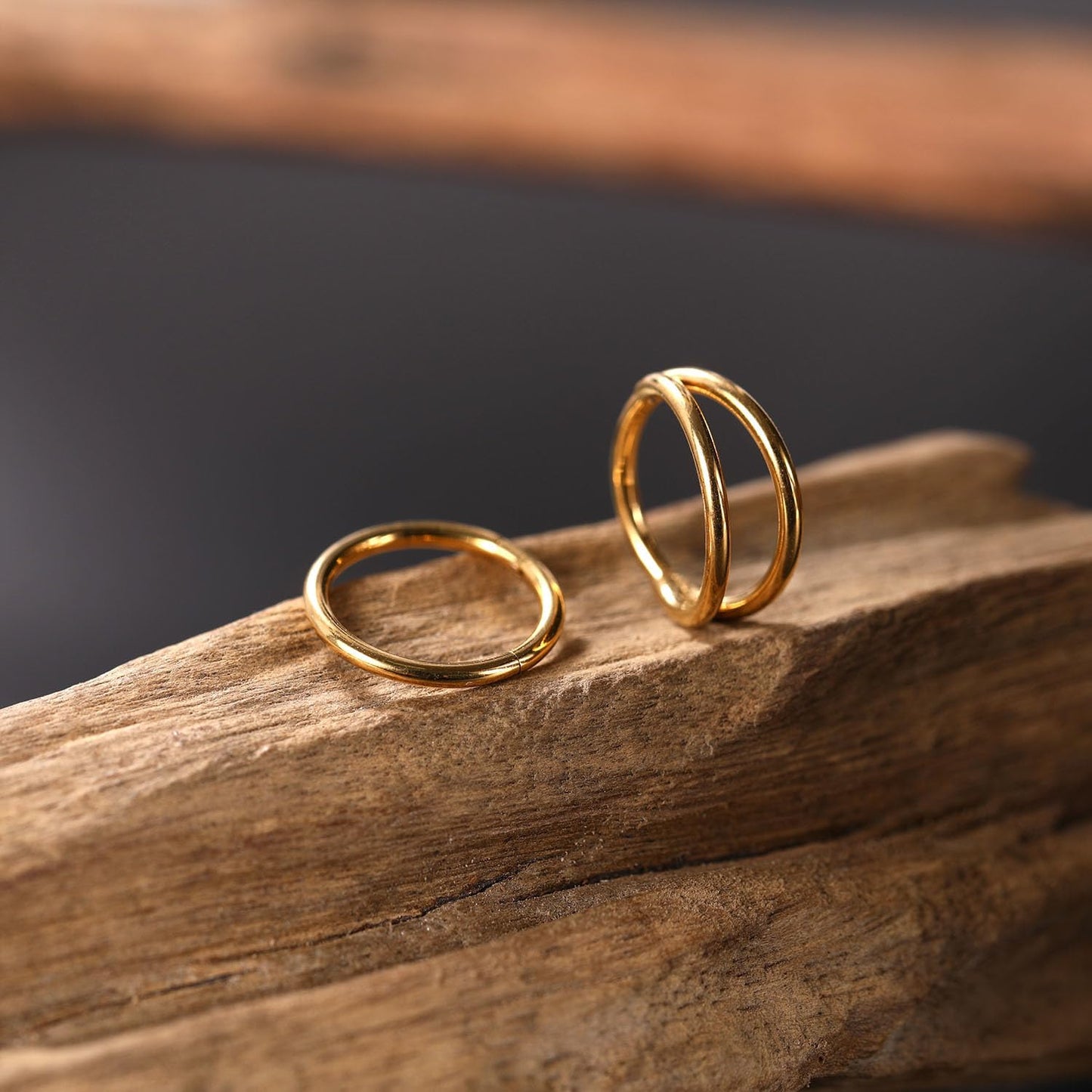 14g Nose Ring Hoop Earrings Gold Nose Hoops 14 Gauge Lip Rings Double Hoop Septum Hoop Seamless Septum Clicker 12mm Septum Ring Cartilage Earring Helix Earring Rook Earrings Nose Rings Surgical Steel
