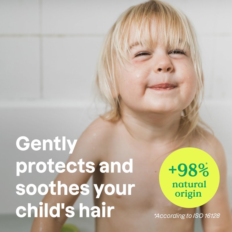 ATTITUDE Natural Conditioner for Kids, Hypoallergenic, Vegan, Plant- and Mineral-Based, Vegan and Cruelty-free, Vanilla and Pear, 8 Fl Oz (11115)