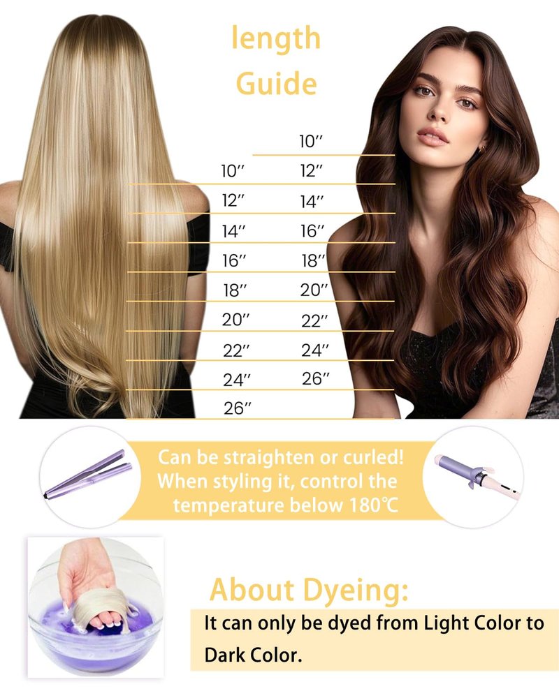 Hetto Weft Hair Extensions Human Hair Ash Blonde Highlight 14 In 80g Office