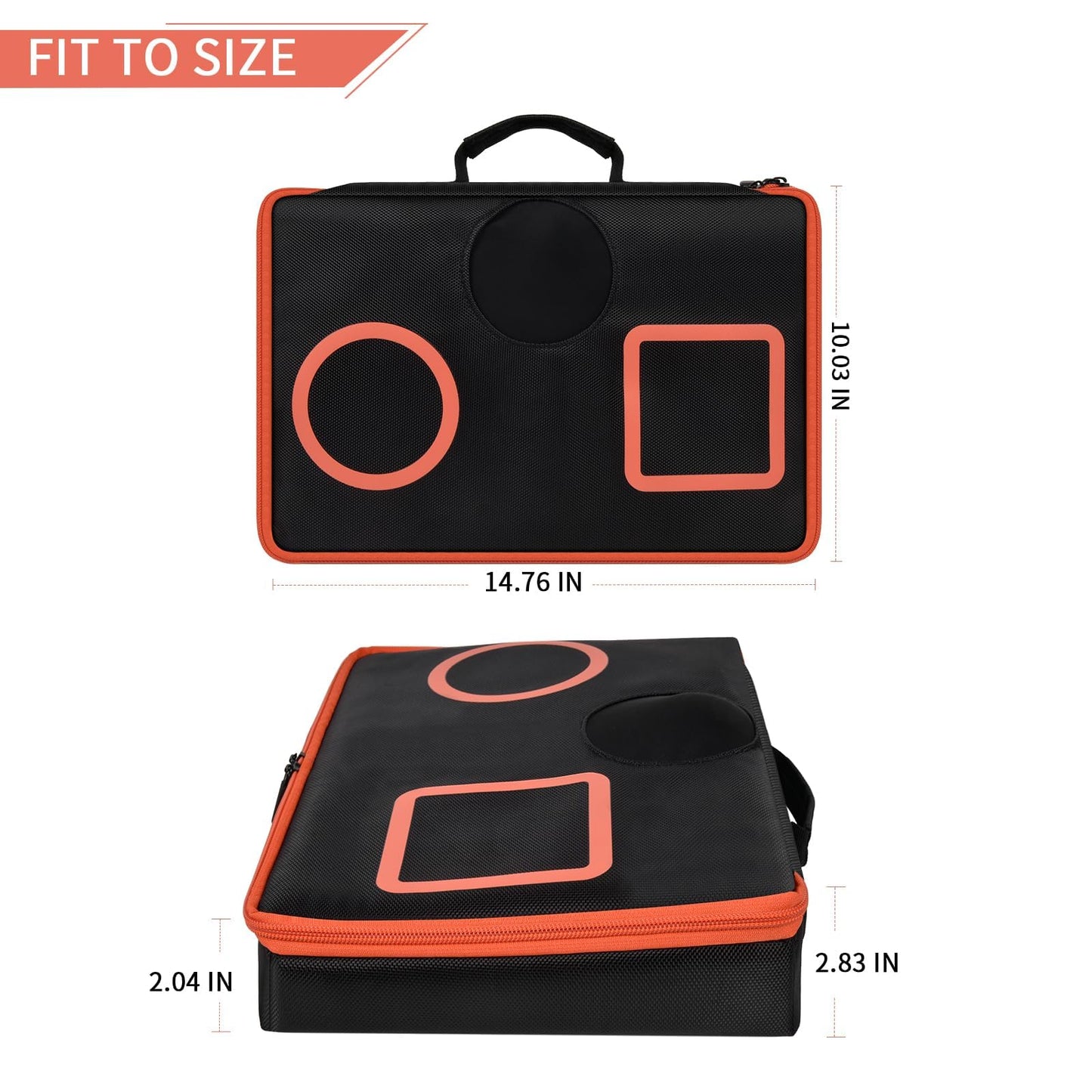 Peciue DJ Mixer Bag for VTech KidiStar DJ Mixer, Kidi DJ Mix, (Not Included Kids Music Toy DJ Mixer) - Case Only (orange)