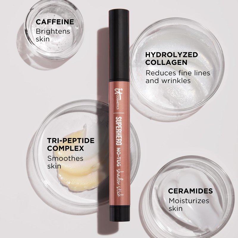 IT Cosmetics Superhero No-Tug Waterproof Eyeshadow Stick, Epic Amethyst - Lavender Pearl - Longwear, Blendable Cream Eyeshadow with Built-In Primer - Suitable for Sensitive Eyes - 0.05 oz