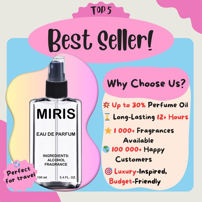 MIRIS No. 31517, Inspired by Dolce Vita, Long-Lasting Eau de Parfum for Women, Spray 3.4 Fl Oz / 100 ml