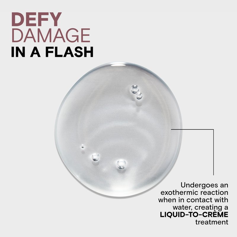 Joico Defy Damage In A Flash 7-Second Bond Building Hair Treatment | With Liquid Keratin | Quick Bond Strengthening & Protection | Color -Safe | Unique Liquid-To-Crème Formula | 6.76 Fl Oz