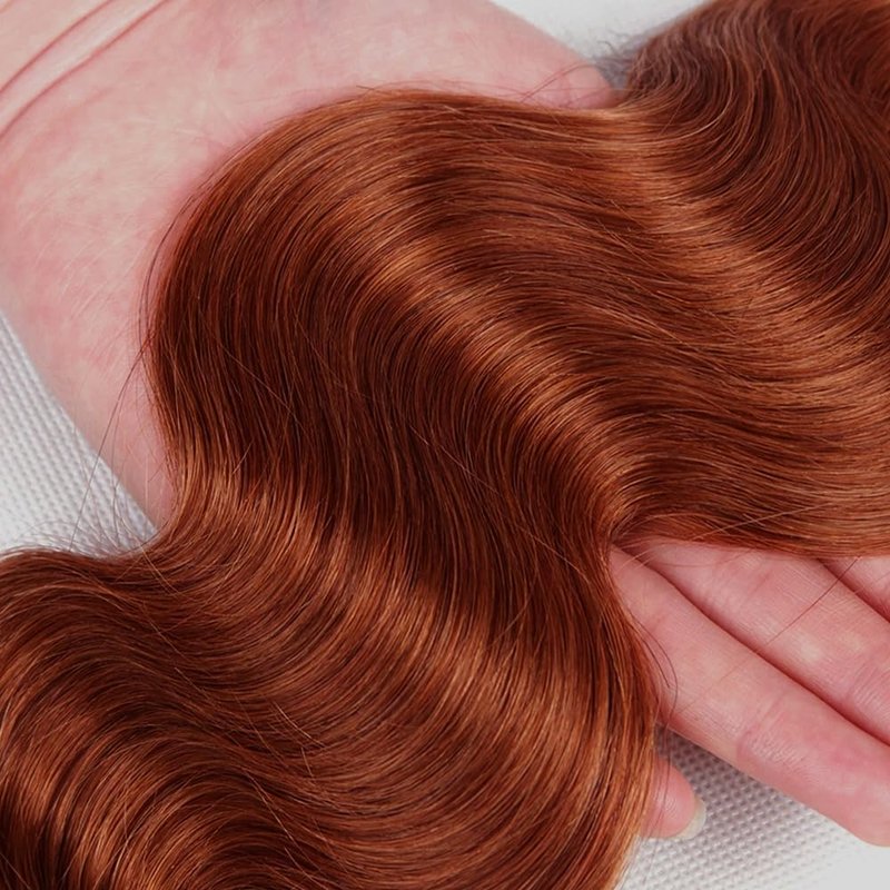 Copper Bundles Human Hair Reddish Brown Body Wave Bundles Hair Extensions 22 22 22 Inch Grade 8A Brazilian Virgin Remy Hair 3 Bundles Double Weft Color #33 Bundles Hair Weave