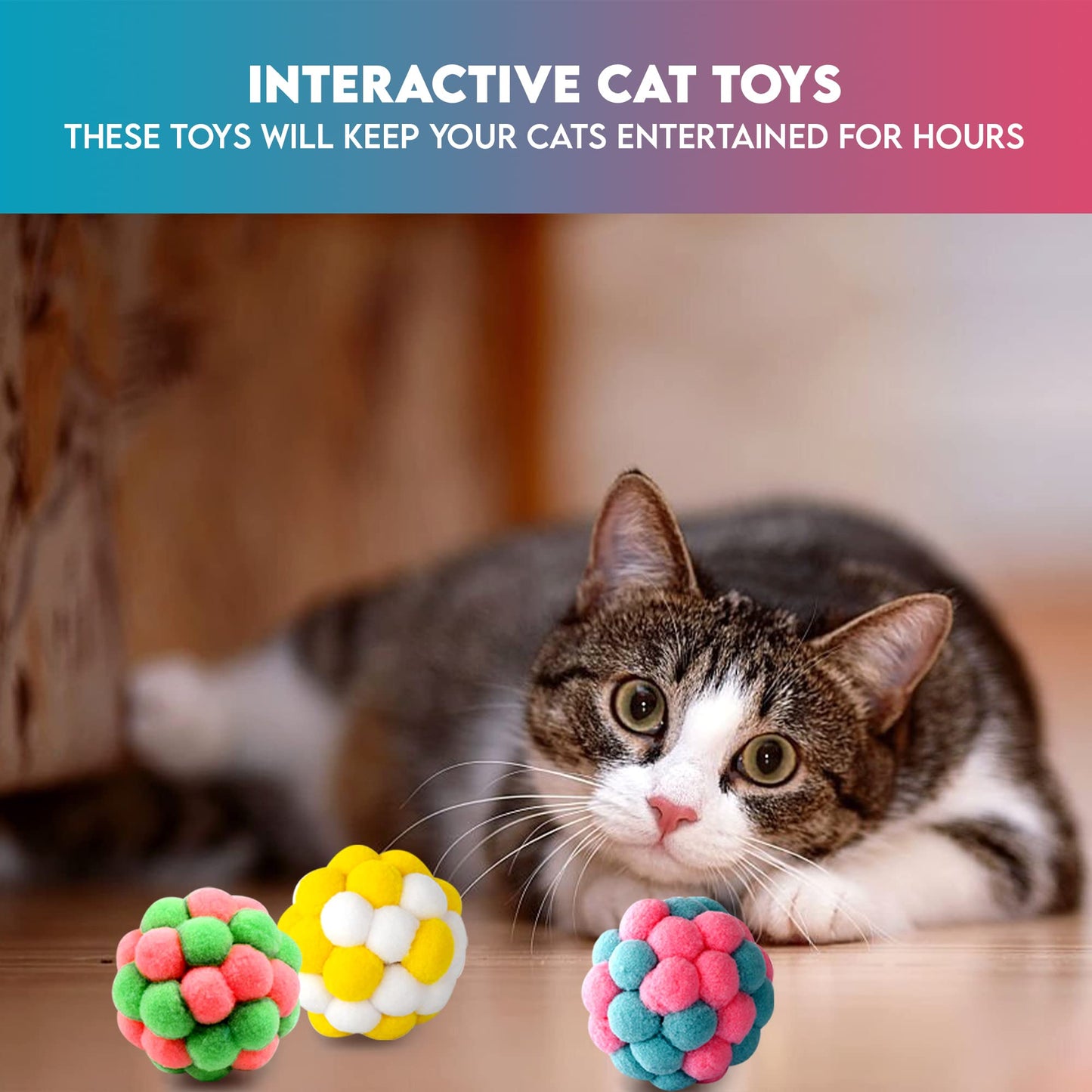 Paw Paw Babe 9 Pack Catnip Toys for Cats – Interactive Cat Toys for Indoor Cats & Kittens, Variety Bundle with Plush Animals & Catnip Balls, Fun Kitten Enrichment Toys Set