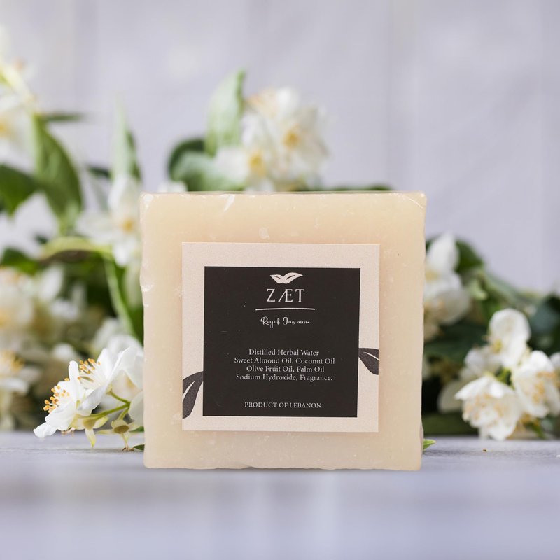 ZÆT 8-Pack Royal Jasmine Bar Soap – Natural Jasmine Extract with Olive Oil and Coconut Oil - Handmade Soap Bar for Face, Body and Hands - Ideal for All Skin Types, Men and Women