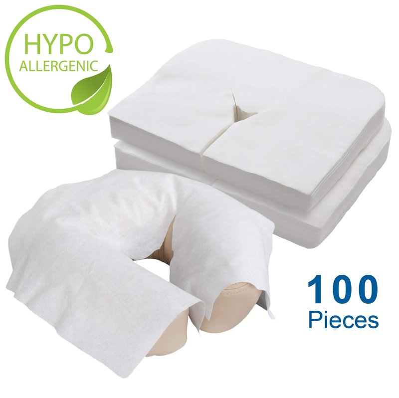 EarthLite Disposable Face Cradle Covers – Medical-Grade,Ultra Soft,Luxurious,Non-Sticking Massage Headrest Covers for Massage Tables &-Massage Chairs,(Pack of 12)