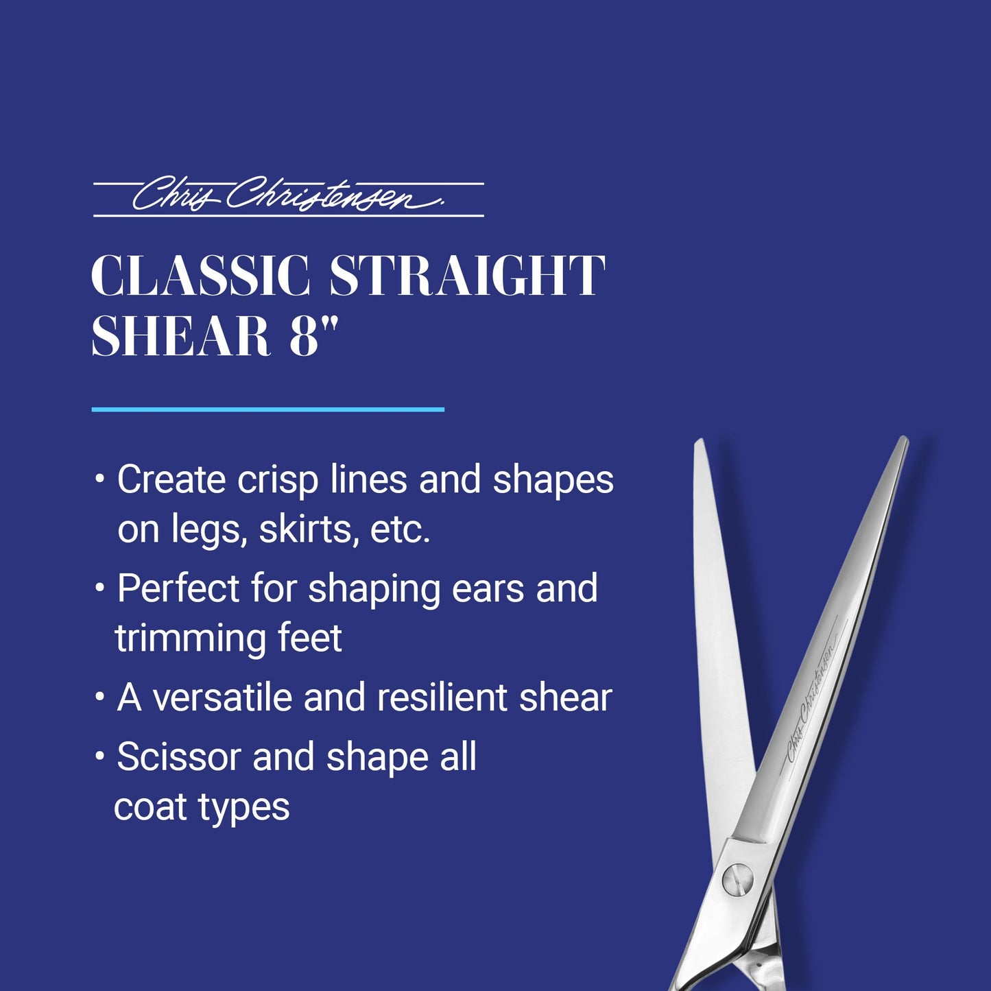 Chris Christensen Classic Series Grooming Shears, Full Set of Shears With Case, Groom Like a Professional, Any Skill Level, Made From 440C Japanese Steel